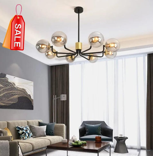 Nordic Style Modern Shampaign Glass Chandelier