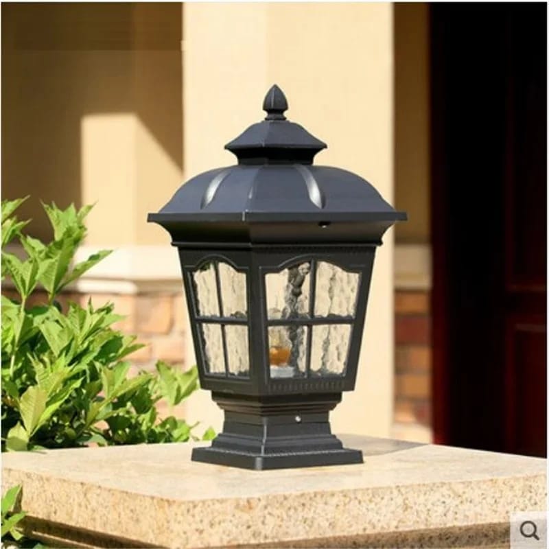 European Style Waterproof Wall Post Lamp