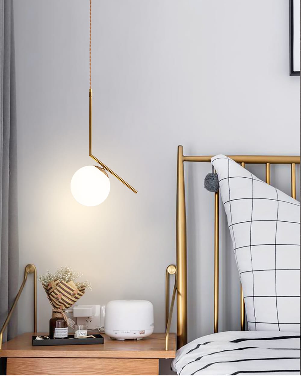 Modern Nordic Glass Ball Hanging Light ( Single Hanging Light )