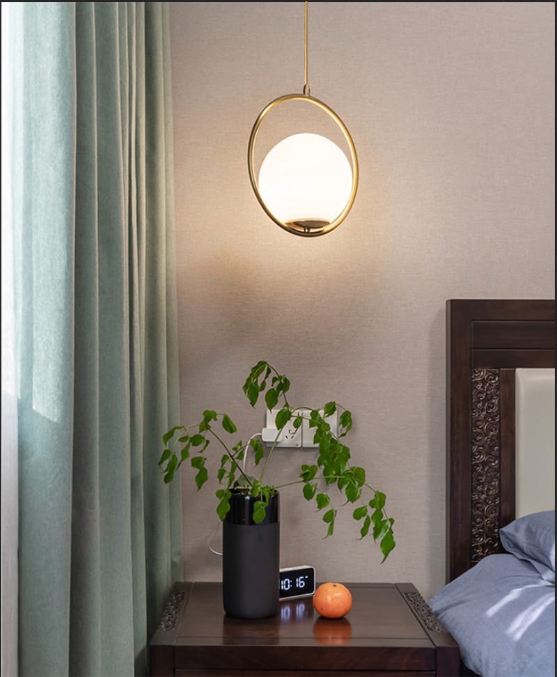 Modern Nordic Glass Ball Hanging Light ( Single Hanging Light )