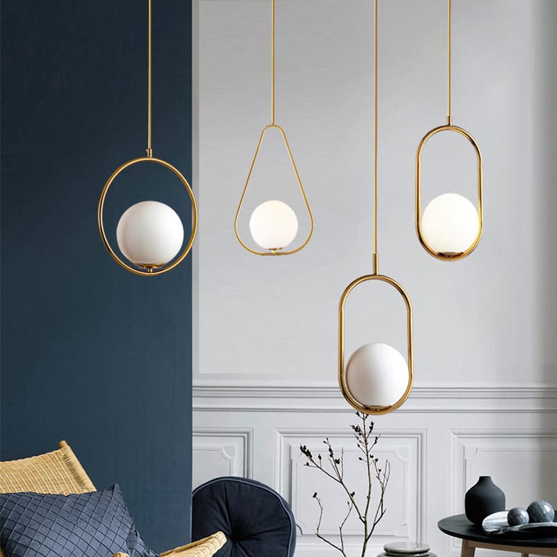 Modern Nordic Glass Ball Hanging Light ( Single Hanging Light )