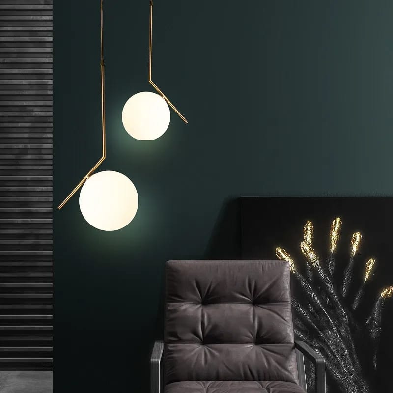 Modern Nordic Glass Ball Hanging Light ( Single Hanging Light )