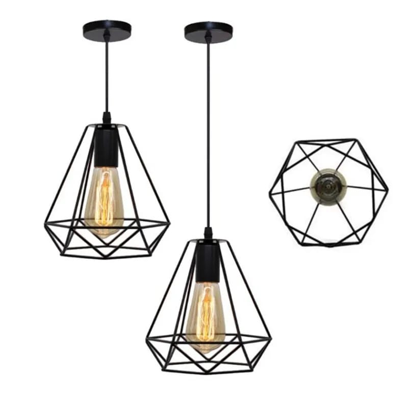 Retro Loft Industrial Iron Cage Pendant Light