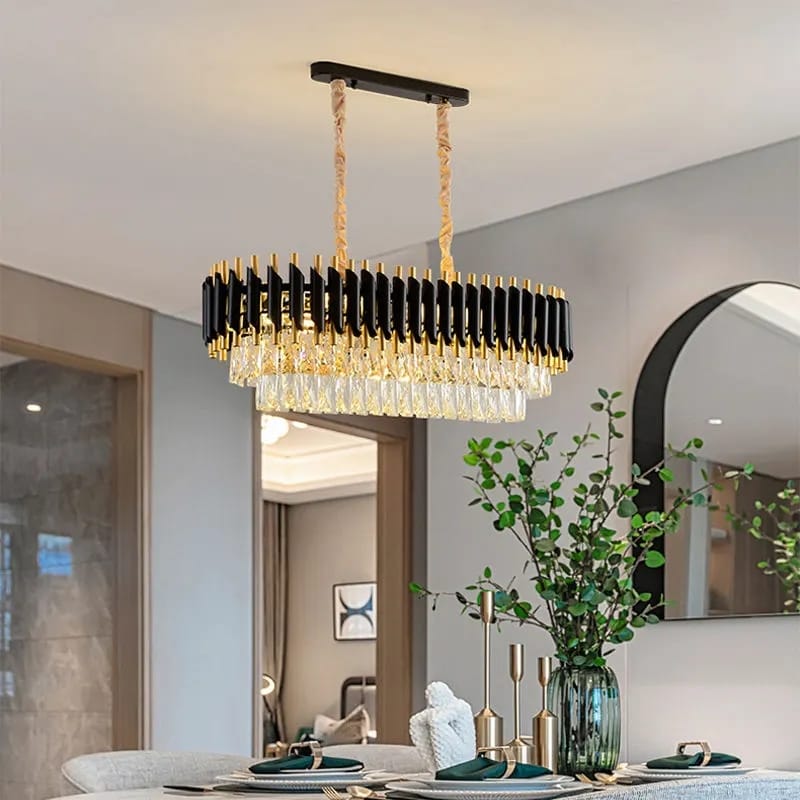 Modern Designer Luxury Gold Crystal Chandelier ( Dia 800mm x 300mm )