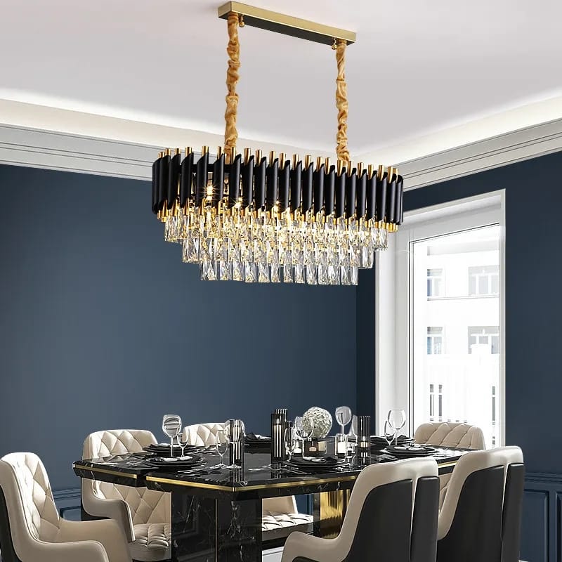 Modern Designer Luxury Gold Crystal Chandelier ( Dia 800mm x 300mm )