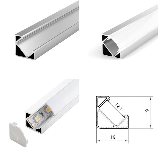 Linear Corner Profile Light ( Rs 4500/ Length Complete With LED Strip )