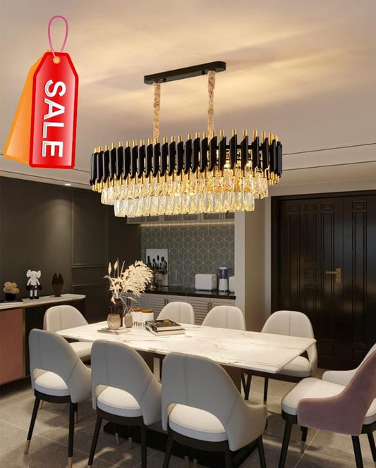 Modern Designer Luxury Gold Crystal Chandelier ( Dia 800mm x 300mm )