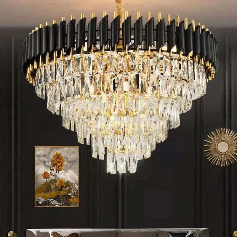 Modern Designer Luxury Gold Crystal Chandelier ( Dia 600mm )