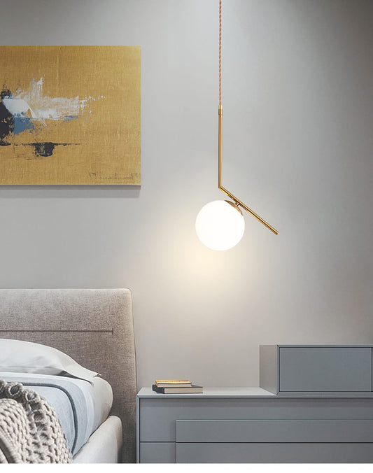 Modern Nordic Glass Ball Hanging Light ( Single Hanging Light )