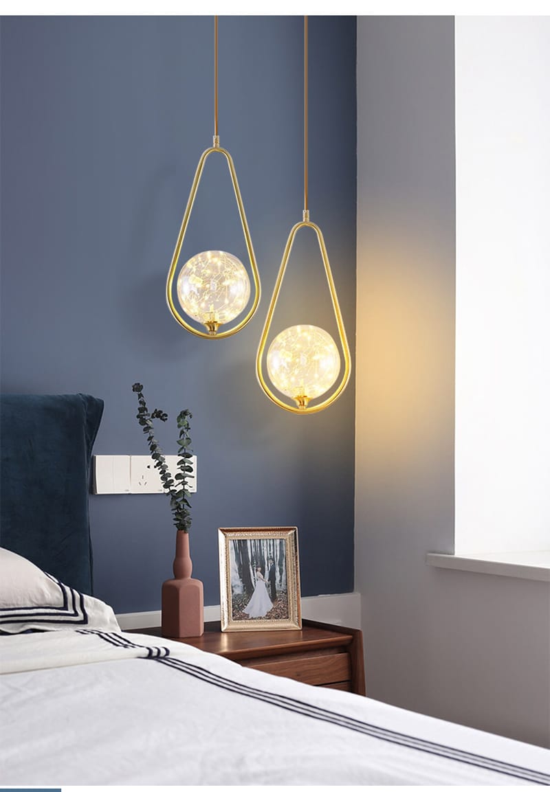 Vintage Retro Decorative LED Glass Pendant Light ( Single Pendant )